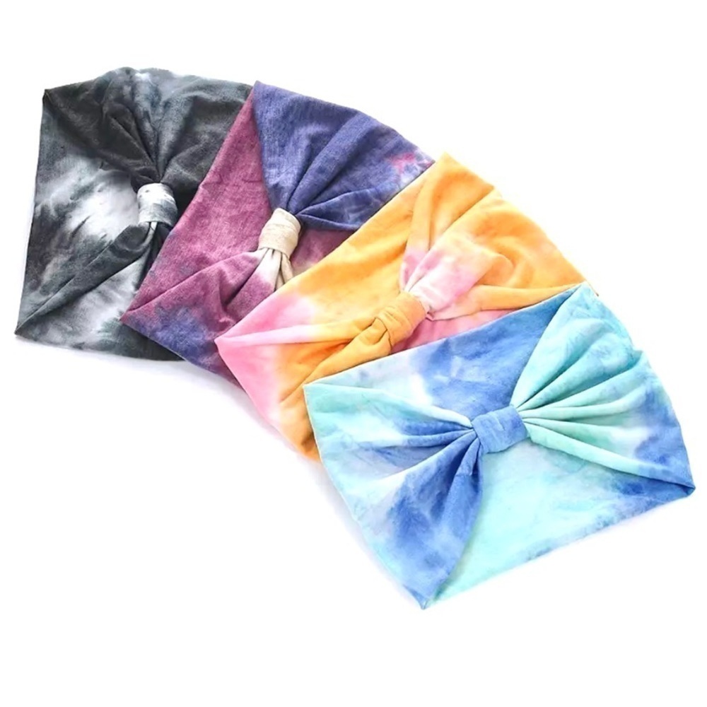 Tie-dye-SOFT MEADOW-Boho Gypsy/hippy wide headband turban silky soft fabric - Picture 15 of 16
